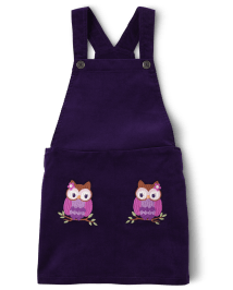 Girls Applique Owl Corduroy Skirtall - Magical Meadow