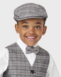 Boys Plaid Newsboy Hat Winter Wonderland MULTI Gymboree CA