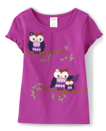 Haut hibou brodé pour filles - Magical Meadow