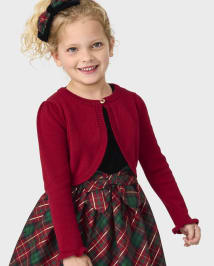 Girls ruffle cardigan top