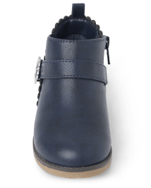 Girls Flower Buckle Booties