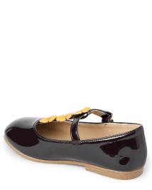 Girls Floral T-Strap Ballet Flats - Happy Harvest