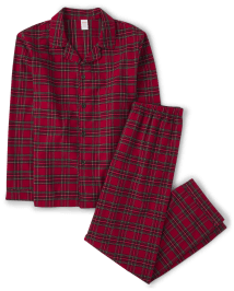 Unisex Adult Matching Family Christmas Long Sleeve Plaid Flannel Pajamas Gymmies MULTI Gymboree CA