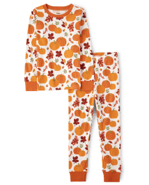 Pyjama ajusté en coton pour enfants avec citrouille - Gymmies