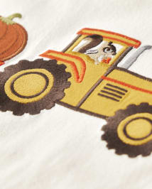 Haut superposé brodé à motif tracteur pour garçon - Lil' Pumpkin