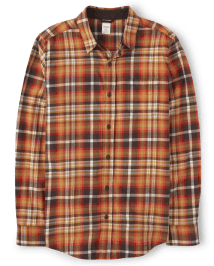 Mens Dad And Me Plaid Twill Button Up Shirt - Happy Harvest