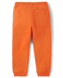 Boys Embroidered Jack-O-Lantern Fleece Jogger Pants - Trick or Treat