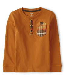 Haut Henley brodé de glands pour garçons - Happy Harvest