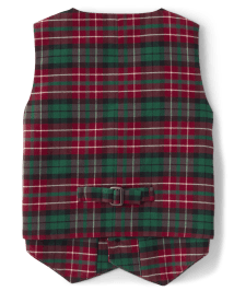 Gilet sergé à carreaux garçon - A Royal de Noël
