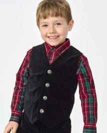 Gilet en velours pour garçons - Un Noël royal