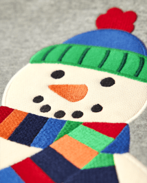 Sweat à capuche en polaire brodé bonhomme de neige pour garçons - Très joyeux
