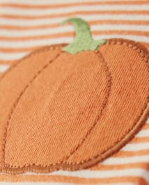 Girls Striped Applique Pumpkin Leggings - Lil' Pumpkin