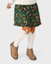 Jupe-short en flanelle Fille Fox - Friendly Fox