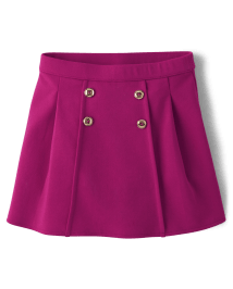 Jupe-short plissée en ponte pour filles - Prep School