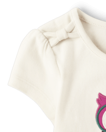 Girls Embroidered Owl Top - Prep School