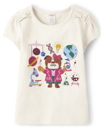 Girls Embroidered Science Top - Prep School