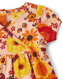 bébés filles Maman et moi Floral Flannel Tiered Robes - Happy Harvest
