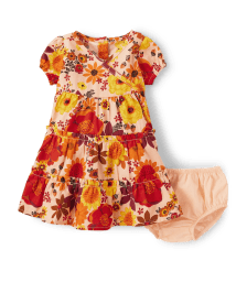 bébés filles Maman et moi Floral Flannel Tiered Robes - Happy Harvest