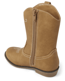Girls Embroidered Heart Cowgirl Boots Montana Mountain TAN Gymboree CA