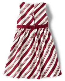Fille Stripe Jacquard Robe évasée - All Dressed Up