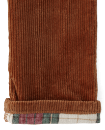 Boys Corduroy Roll Cuff Pants - Christmas Cabin