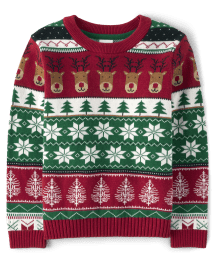 Boys Long Sleeve Intarsia Fairisle Sweater Christmas Cabin SALSA Gymboree CA