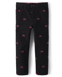 Boys Schiffli Truck Twill Chino Pants - Christmas Cabin