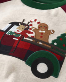 Haut raglan brodé pour garçon - Cabine de Noël