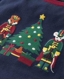 Boys Christmas Tree Layered Top - Nutcracker