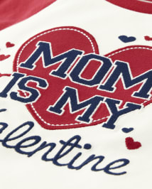 Haut raglan cœur maman pour garçons - Valentine Cutie
