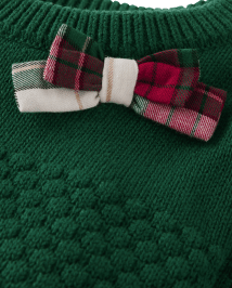 Girls Bow Sweater - Christmas Cabin