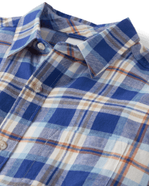 Mens Matching Family Plaid Twill Button Up Shirt