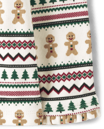 Girls Gingerbread Fairisle Turtleneck - Christmas Cabin