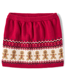 Jupe Chandails en jacquard pain d'épices intarsia Fille - Holiday Express