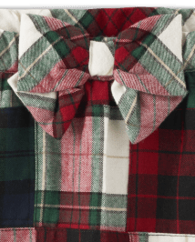 Girls Patch Plaid Flannel Skort - Christmas Cabin