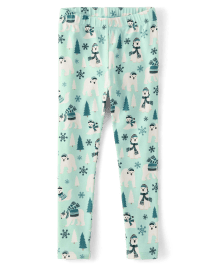 Girls Polar Bear Leggings - Nordic Adventure