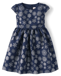 Girls snowflake dress clearance
