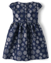 Robe ajustée et évasée flocon de neige pour filles - Silent Night
