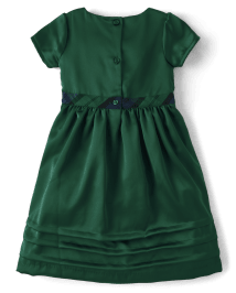 Girls Mommy And Me Plaid Bow Pintuck Dress - Nutcracker