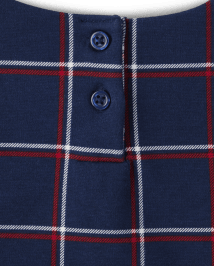 Girls Plaid Ponte Peplum Dress - Parisian Chic
