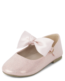 Girls Glitter Bow Ballet Flats Sugar Plum Fairy Gymboree CA