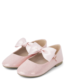 Girls Glitter Bow Ballet Flats Sugar Plum Fairy Gymboree CA
