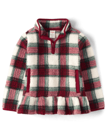 Girls pullover sherpa store
