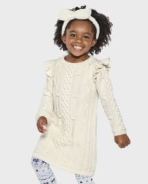 Girls Matching Family Long Sleeve Cable Knit Sweater Dress - Mandy Moore  for Gymboree