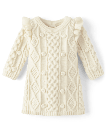 Baby Girls Matching Family Long Sleeve Cable Knit Sweater Dress - Mandy  Moore for Gymboree