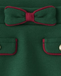 Girls Border Ponte Skort - Nutcracker