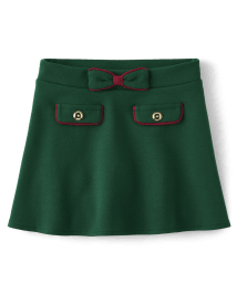 Girls Border Ponte Skort - Nutcracker