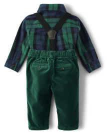 Baby Boys Dad And Me Plaid Outfit Set - Nutcracker