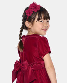 Girls Short Sleeve Velvet Woven Peter Pan Dress All Dressed Up SALSA Gymboree CA