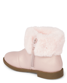 Girls Faux Fur Ankle Boots
